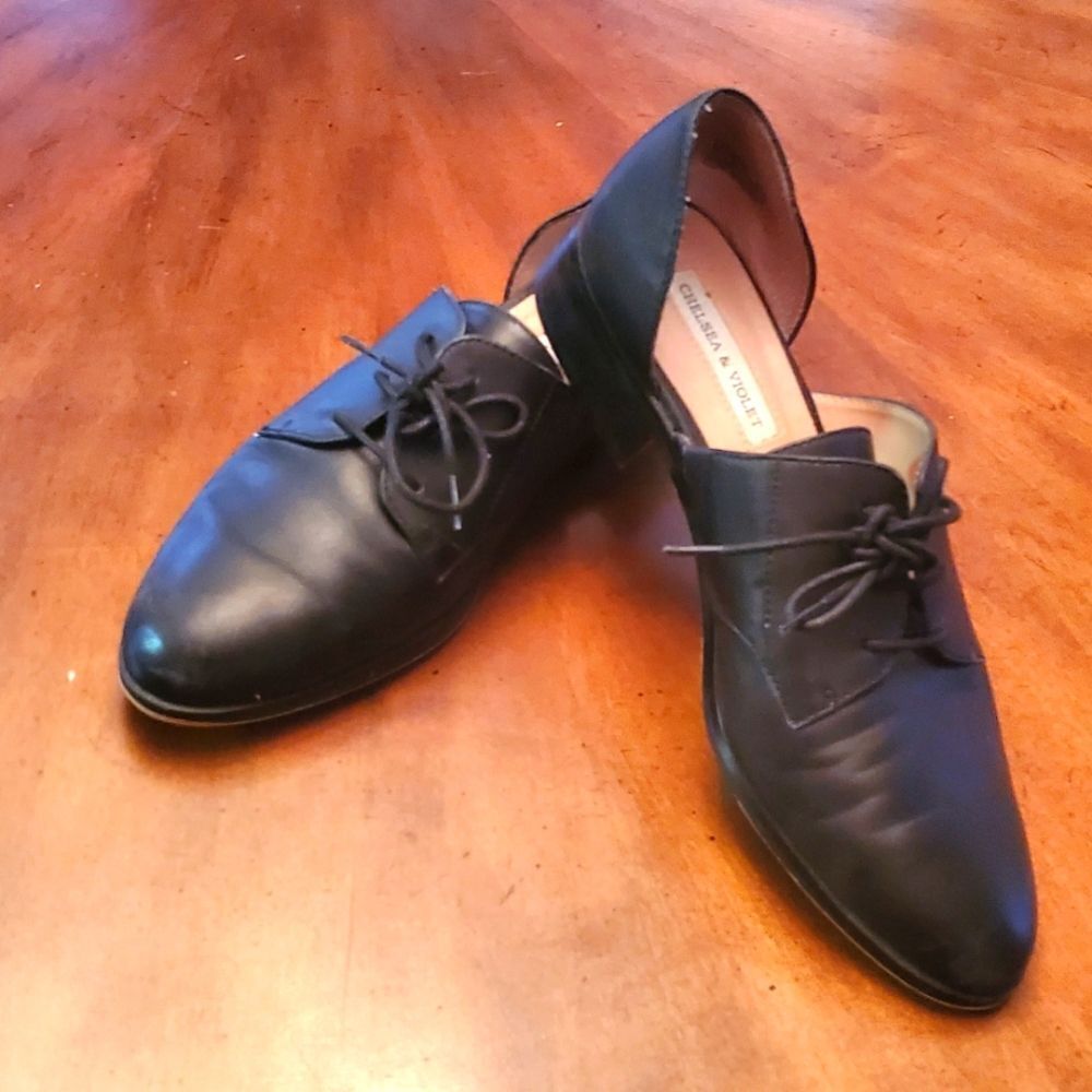 Chelsea & Violet Tayla Leather D'Orsay Oxford - Size 8